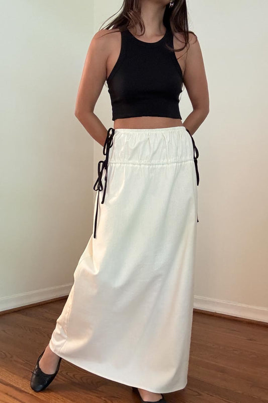 Linen maxi skirt