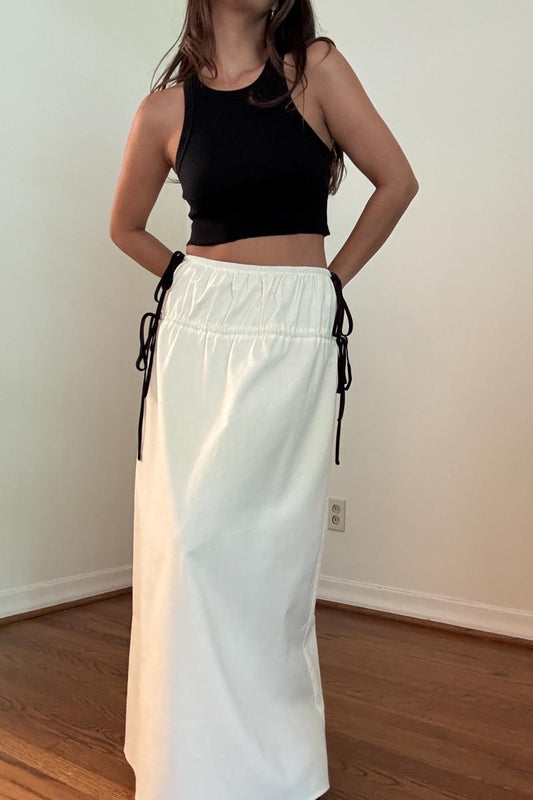 Linen maxi skirt